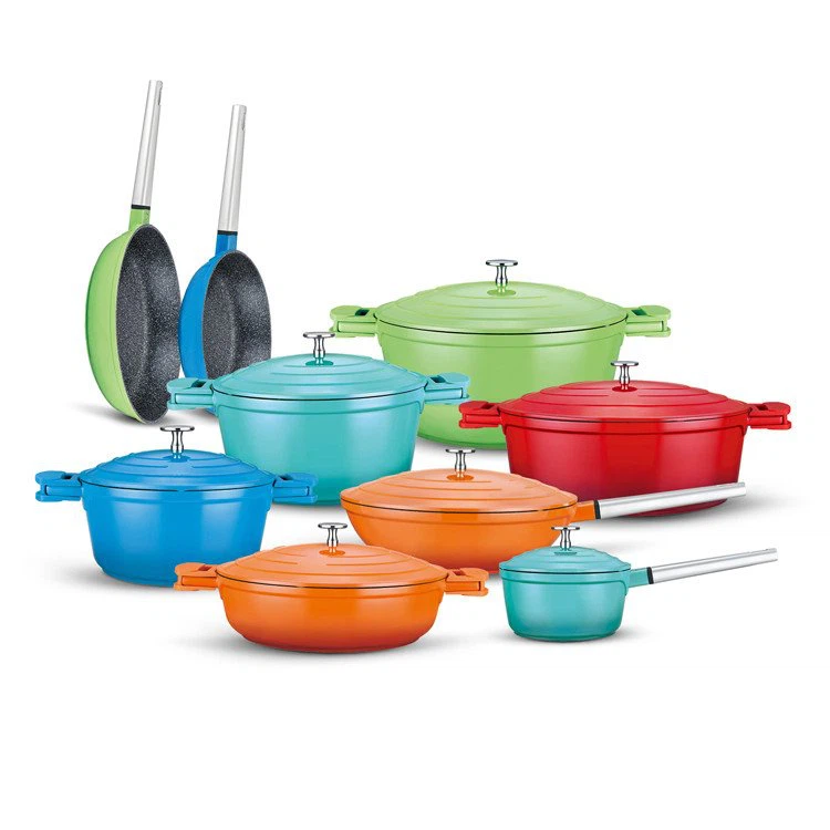 Muaj Yeeb yuj Casting Cookware Teeb